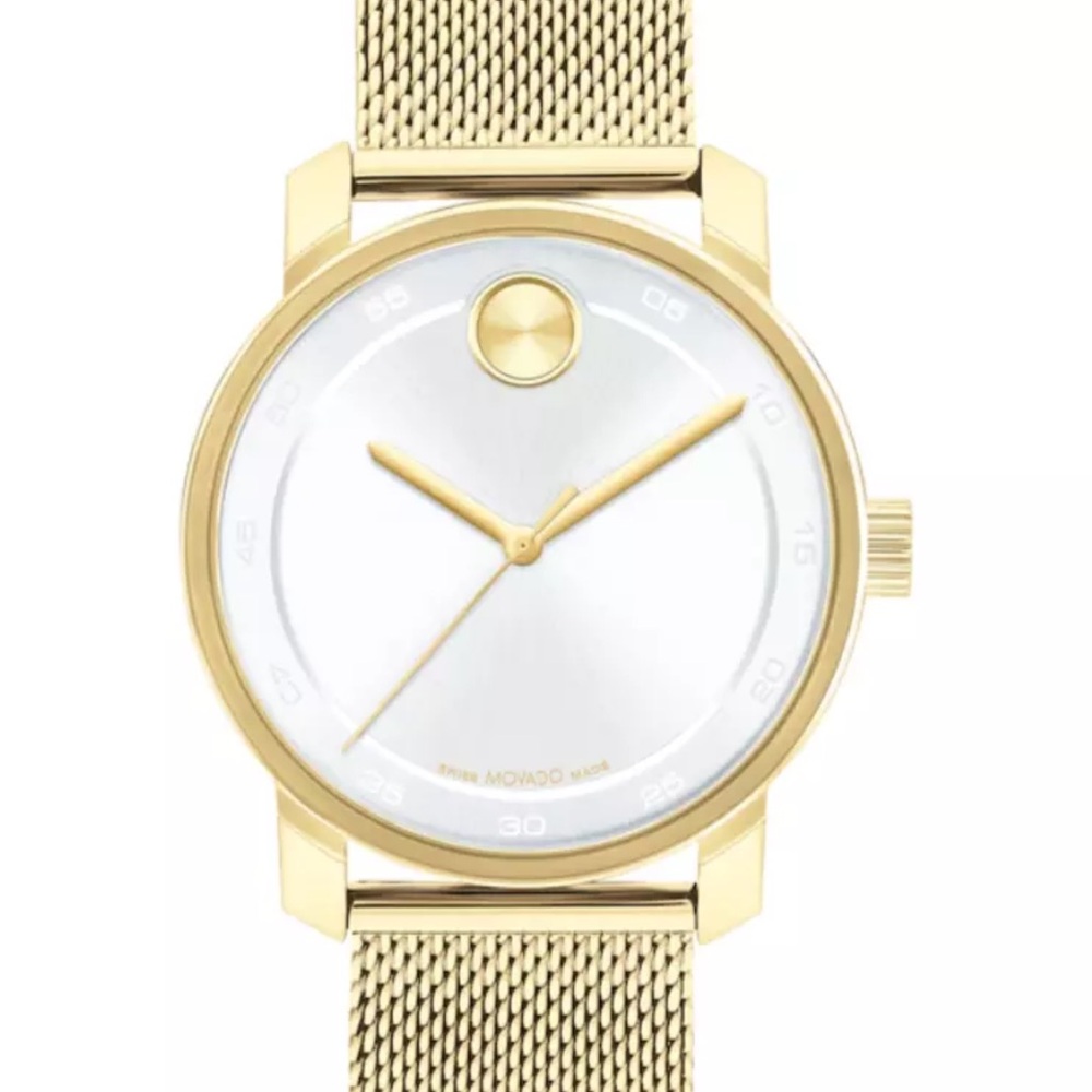 Movado BOLD Access White Dial Gold Ion-Plated Stainless Steel Watch